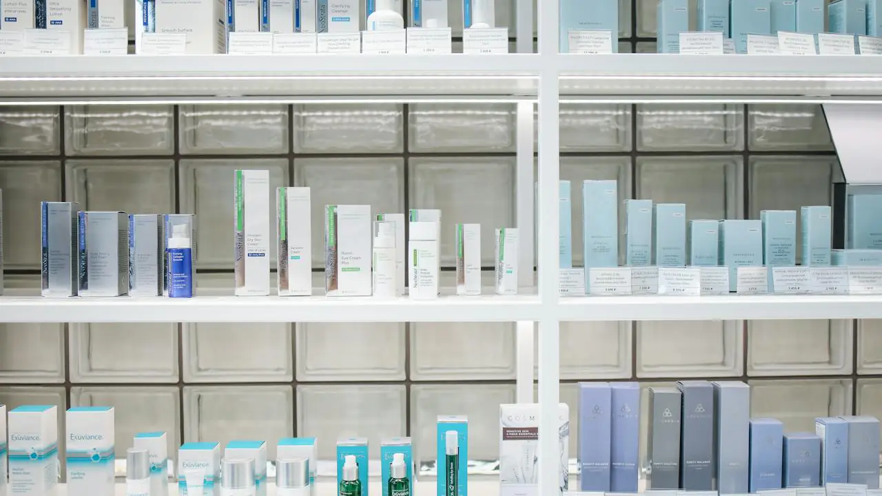 Skincare showcase for travel